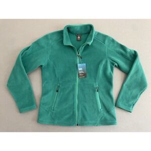 NWT Eastern Mountain Sports Women L Fleece Jacket 200 Polartec Teal Full Zip